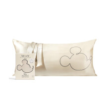 Mickey/Minnie x Kitsch Satin Pillowcase - Softer Than Silk Pillowcase for Hair & Skin | Cooling Satin Pillowcases with Zipper | Satin Pillow Case Cove