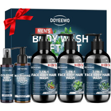 Body Wash cadeauset voor mannen Reinigt hydrateert Voedt en kalmeert de huid Cadeaus voor mannen Kerstcadeaus voor mannen Papa Vriendje Echtgenoot Ve