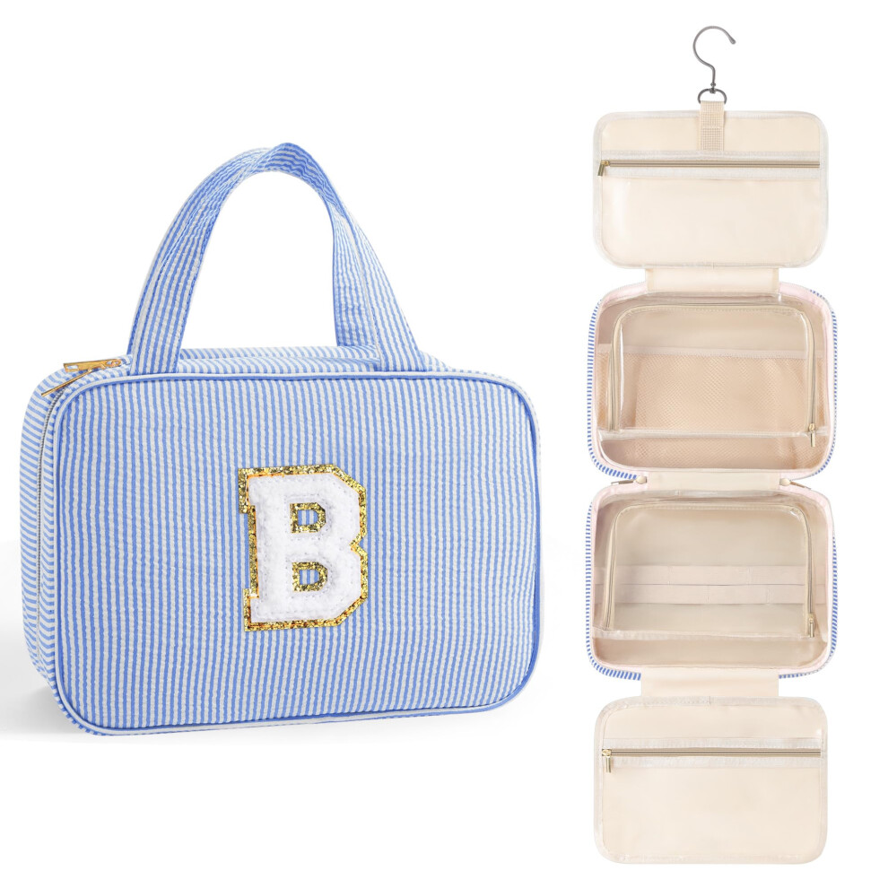 Topeast Gifts For Women - Initial Travel Toiletry Bag, Personalized Travel Gifts For Women, Travel Essentials Travel Tolietry Bag And Makeup Bag, Birt