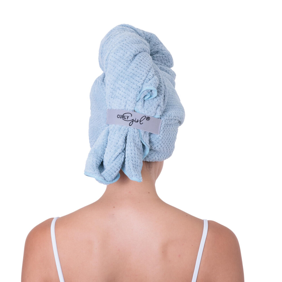 Serviette En Microfibre Pour Cheveux BoucléS Avec Sangle Serviette Pour Cheveux BoucléS Serviette GaufréE Pour Cheveux BoucléS Anti-Frisottis SéC-image