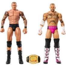 Figuras de acci   n y accesorios Mattel WWE Main Event Championship Showdown, paquete de 2, serie n.    19, set coleccionable CM Punk vs Randy Orton