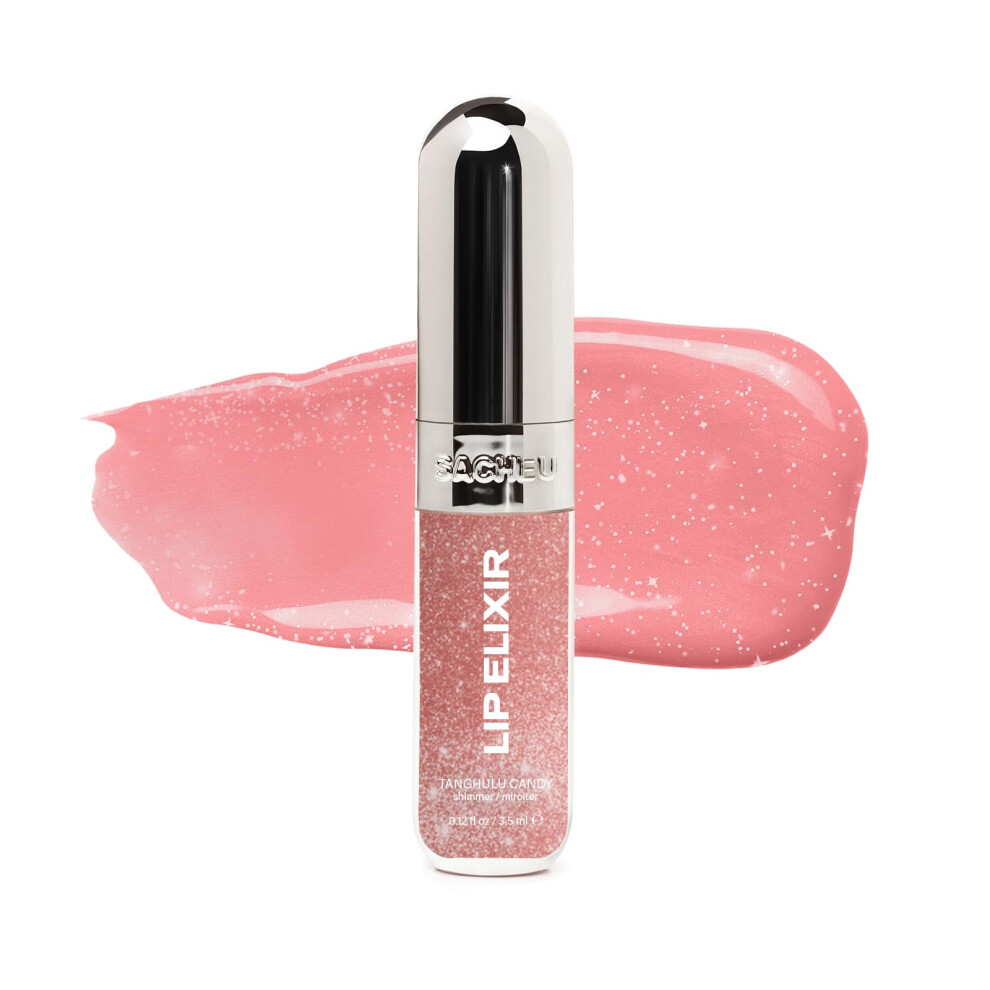 Sacheu Lip Elixir Nourishing Lip Glaze And Lip Tint Gloss. High-Shine Lip Gloss. Moisturizing Lip Gloss Enriched With Lip Oils For Hydrating Smooth Fi