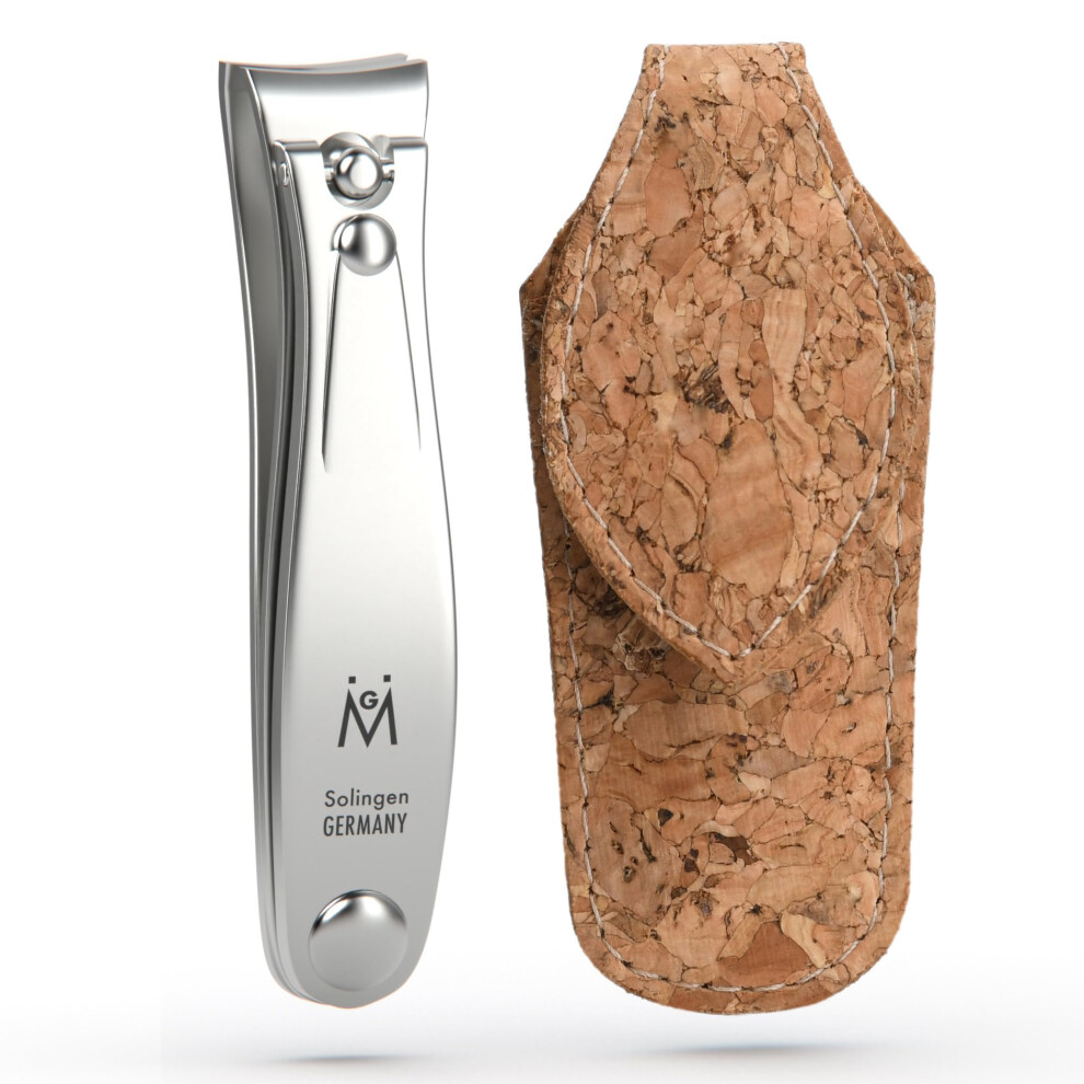 Germanikure Professional Nail Clipper - Finox Surgical Stainless Steel Manicure And Pedicure Tools In Cork Case- Ethically Made In Solingen Germany