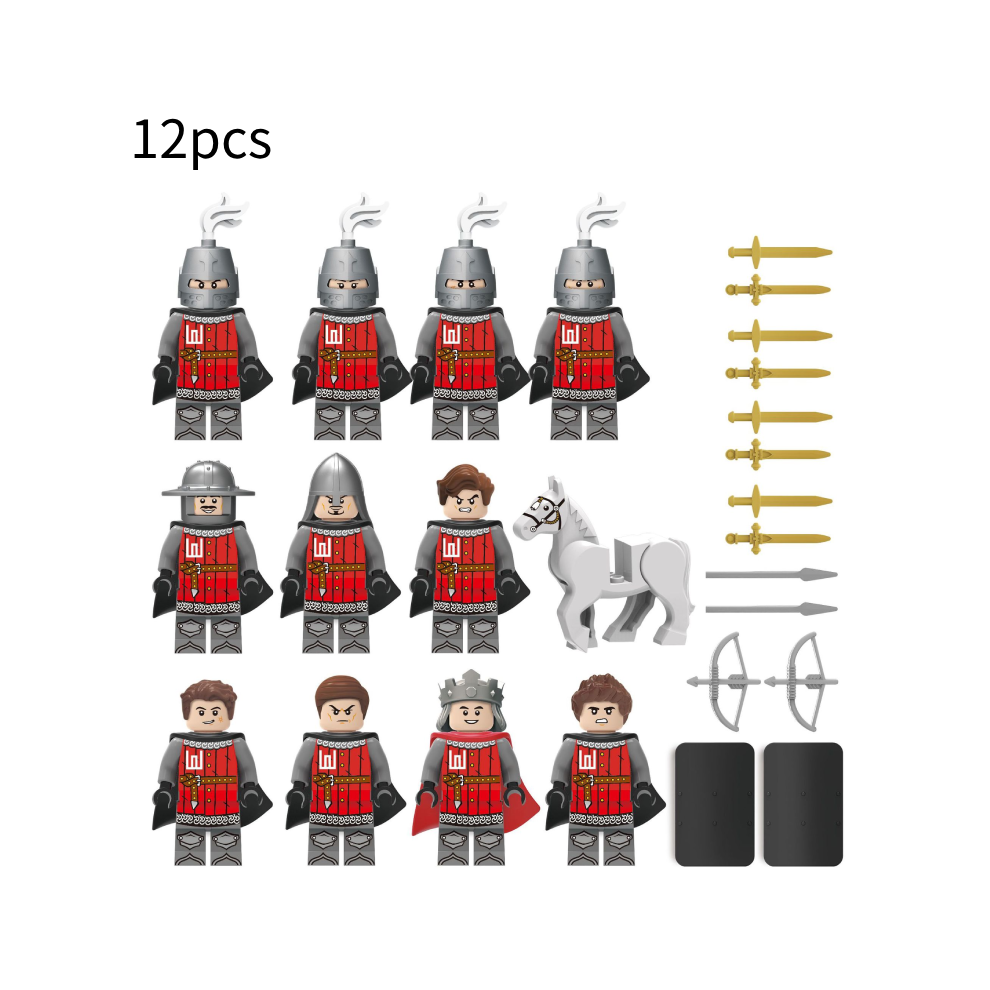 (Style 10) Medieval Blocks Building Knights Military Dragon Soldiers Castle Ancient Figures