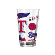 Logo Brands 529-G16P-63 Texas Rangers 16 oz Native Pint Glass