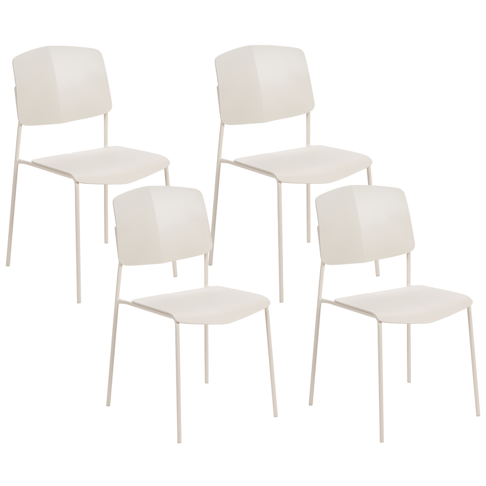 Set of 4 Dining Chairs ASTORIA Beige