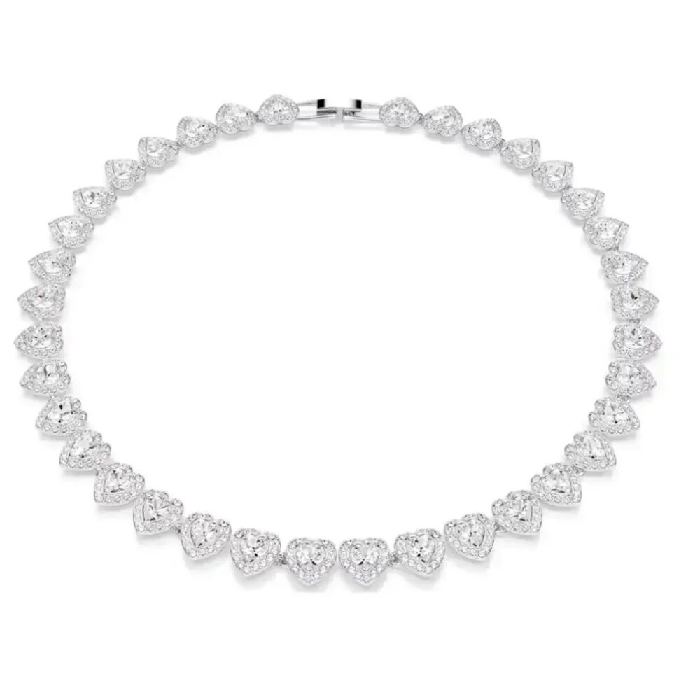 (necklace) Heart Angelic 2025 Hot Sale Good Brand Silver Color  Ariana Grande Tennis Necklace Women's Romantic Luxury Jewelry Gifts Set