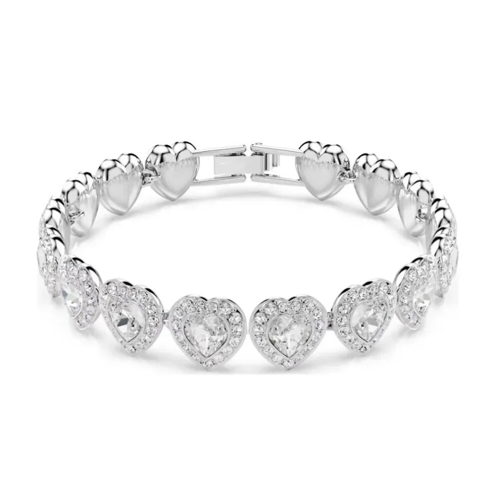 (bracelet) Heart Angelic 2025 Hot Sale Good Brand Silver Color  Ariana Grande Tennis Necklace Women's Romantic Luxury Jewelry Gifts Set