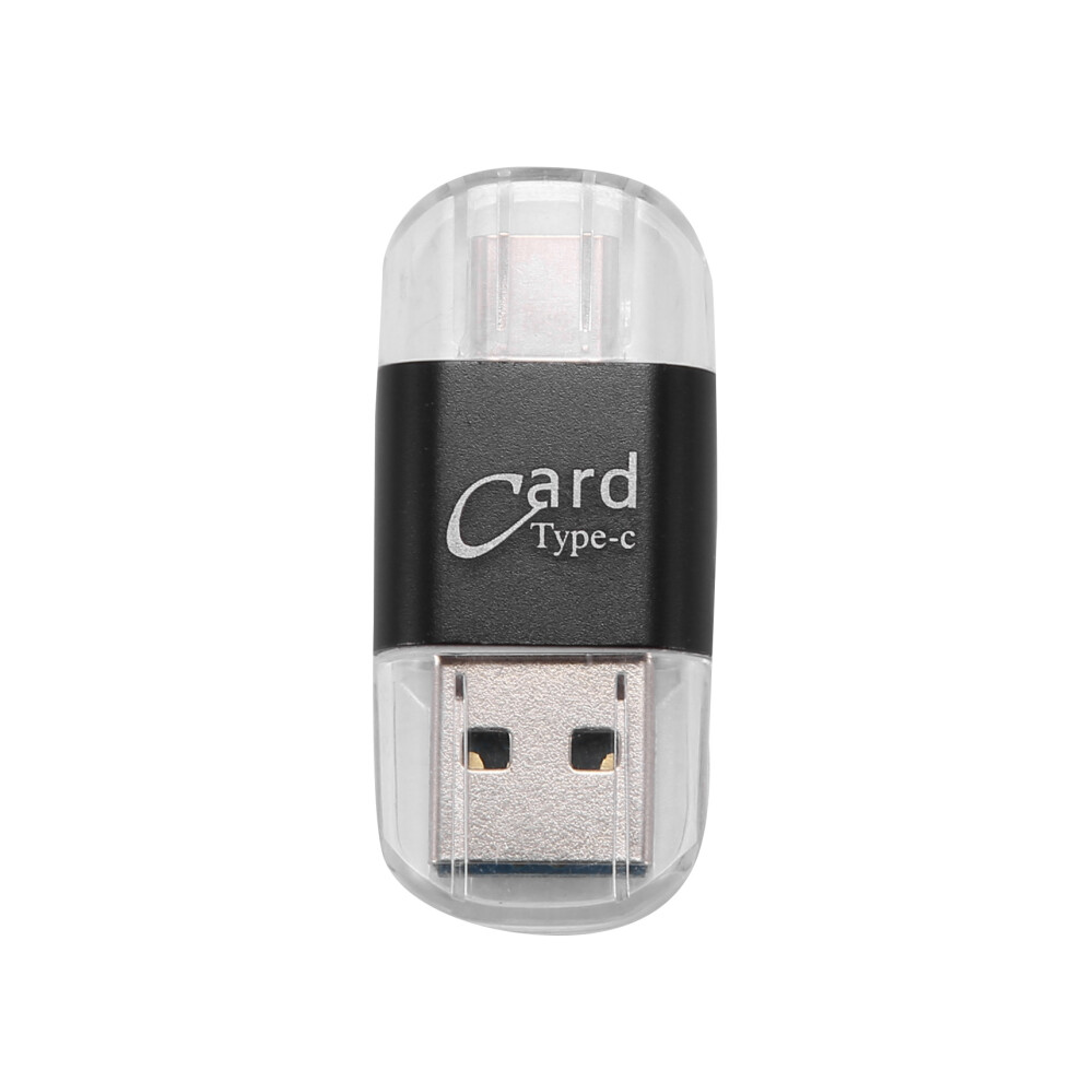 Card Reader Aluminum Usb Type C Sd/Tf Memory Card (Black) Black 4852209379120
