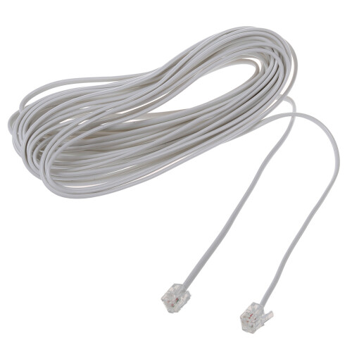 9M 30ft RJ11 6P2C Modulära Telefonkablar Vit 2