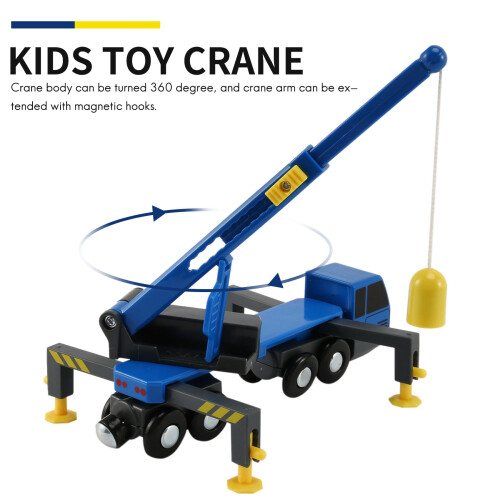 Παιδικό παιχνίδι Crane Truck Veicles Συμβατό με ξύλινες ράγες Railway 1