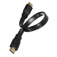 Korte mannelijke naar mannelijke stekker platte kabel voor audio-video HDTV TV