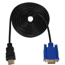 Cablu adaptor HDTV auriu mascul la VGA mascul cu 15 pini, 6 FT 1.8 M 1080P