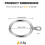 24 Pack Metal Curtain Rings, 30mm Internal Diameter Eyelets, Silver 7