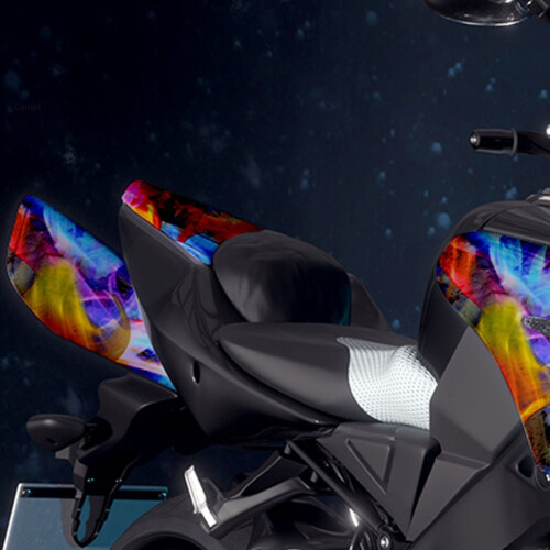 Rainbow Flames Υδρογραφική μεμβράνη Water Transfer Printing 50X100cm 2