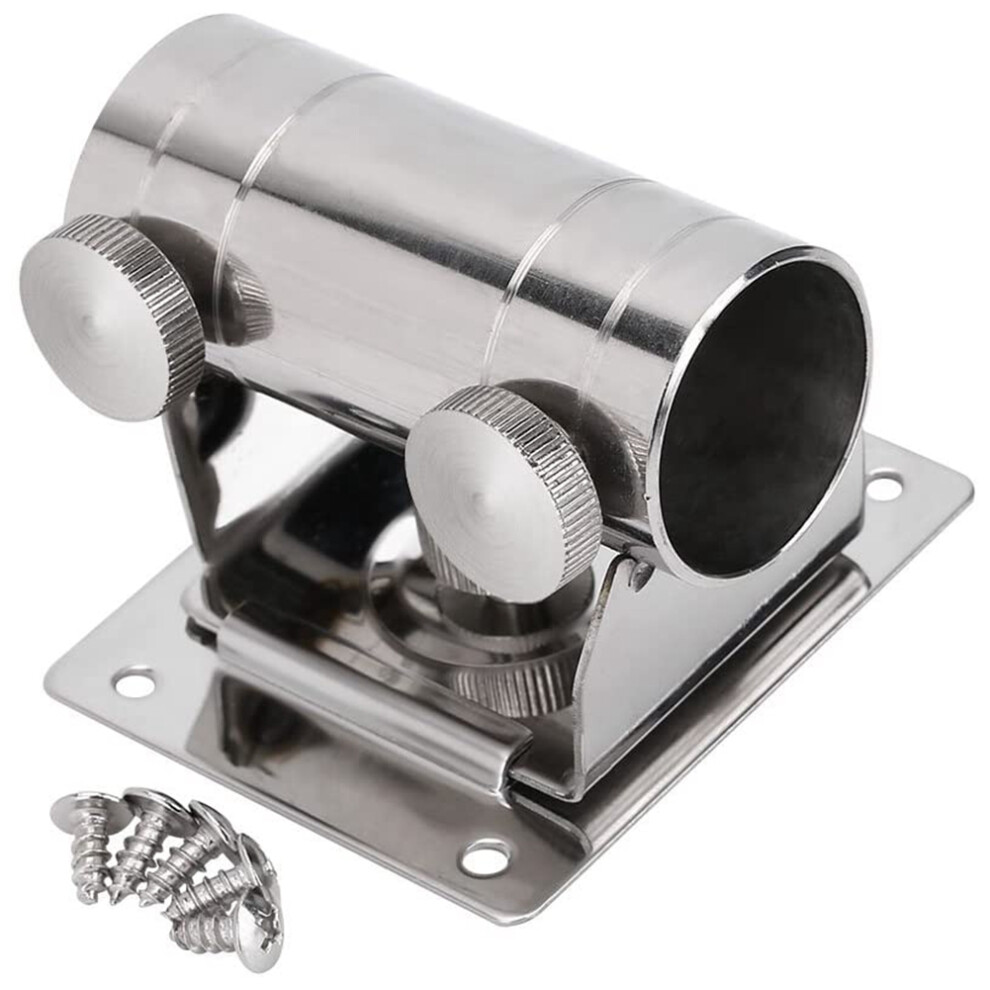 Umærket Adjustable Stainless Steel Fishing Umbrella Stand For Tackle Box - Anti-Rust, Anti-Deformation, Secure 2-Knob Clamp, Easy Mounting