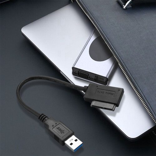 Καλώδιο προσαρμογέα CD/DVD φορητού υπολογιστή USB 3.0 σε 7+6 13 ακίδων Slimline SATA 2