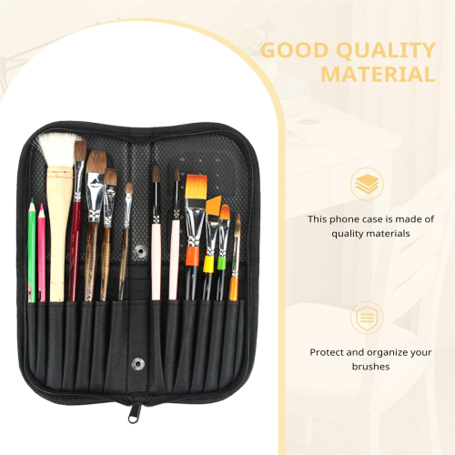 Θήκη πινέλου με φερμουάρ 38cm Artist Paint Brush Holder για κιτ λαδιού