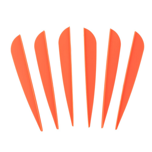 Arrows Vanes 4 polegadas de pl?stico para empenamento, pacote com 50 unidades (laranja) 1
