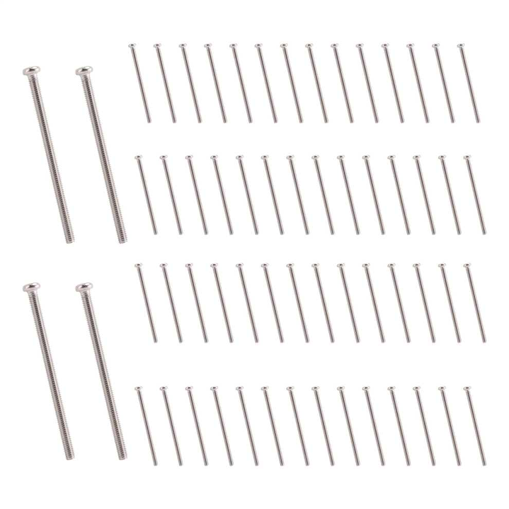 M2.5 X 40Mm 304 Stainless Steel Round Screws Bolt 60Pcs 4852209327565