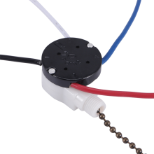 Kit d'interrupteur pour ventilateur de plafond 3 vitesses 4 fils, interrupteur à tirette ZE-208S bronze