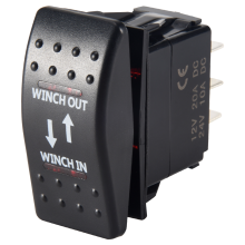 12V 20A Vinssi sisään Vinssi ulos ON-OFF-ON Keinukytkin 7-napainen LED PUNAINEN