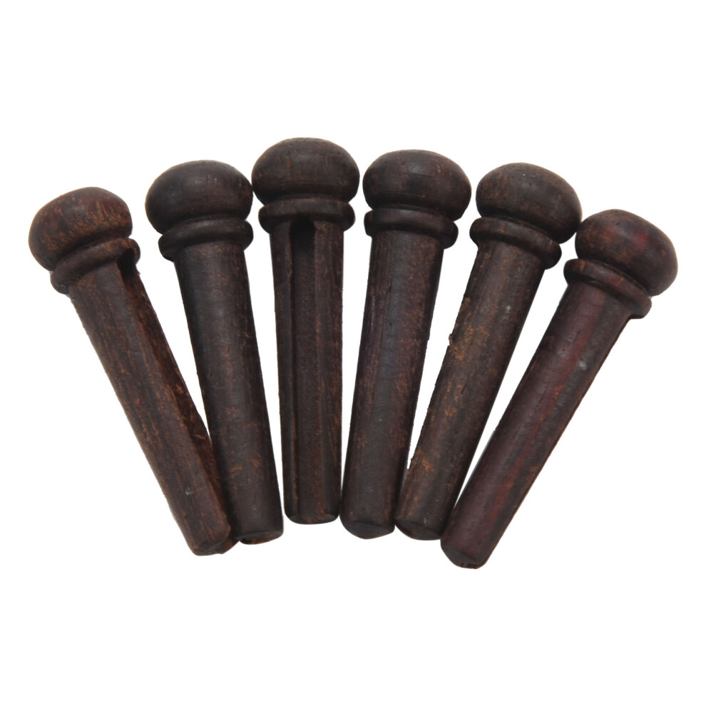 Ensemble de 6 chevilles de chevalet de guitare en palissandre