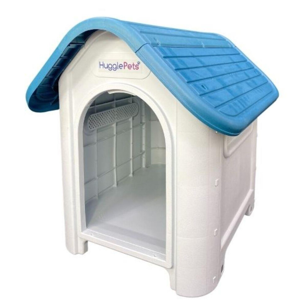 HugglePets Plastic Dog Kennel (403) - Blue Roof