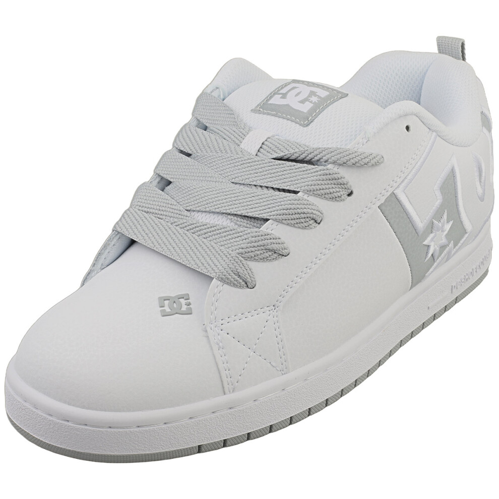 DC Shoes Court Graffik Sq Mens Skate Trainers in White Grey - 11.5 UK