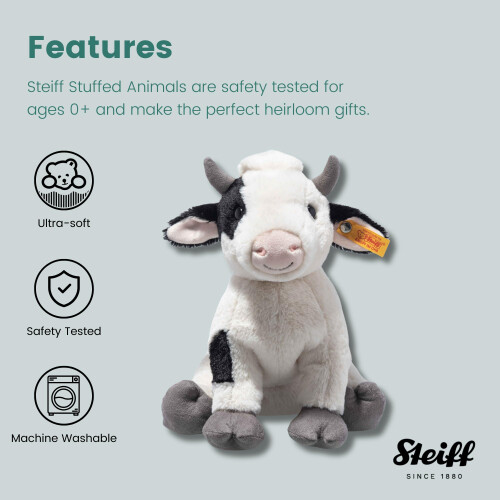 Steiff Steiff 067853 Cobb cow 24 white/black spotted - Plush Soft Toy 2