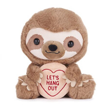 Posh Paws Swizzels Love Hearts Steve the Sloth, ?Let?s Hang Out? 7? Soft Toy - Plush Soft Toy