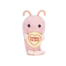 Posh Paws 38035 18cm Swizzels Love Hearts Sally The Shrimp ?Shrimply The Best? Plush Soft Toy, Pink