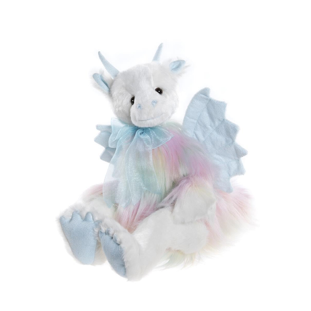 Charlie Bears White - Kenna | Dragon Teddy Bear - Fully Jointed | Collectable Cuddly Magical Soft Toy Gift