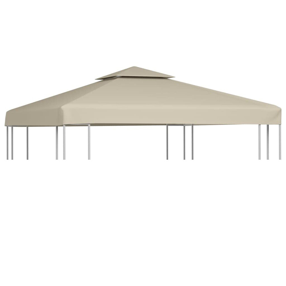 Photos - Garden & Outdoor Decoration VidaXL Beige Gazebo Top Cover Replacement | Weather Resistant with PVC Coating | 3x3m Size | Fabric Weight 310 g/m? | Reinfo 
