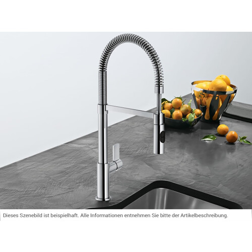 Franke Kitchen Sink tap with a Pull-Out spout and Spray Function from Franke Fox semi-pro - Chrome - 115.-486.993 1