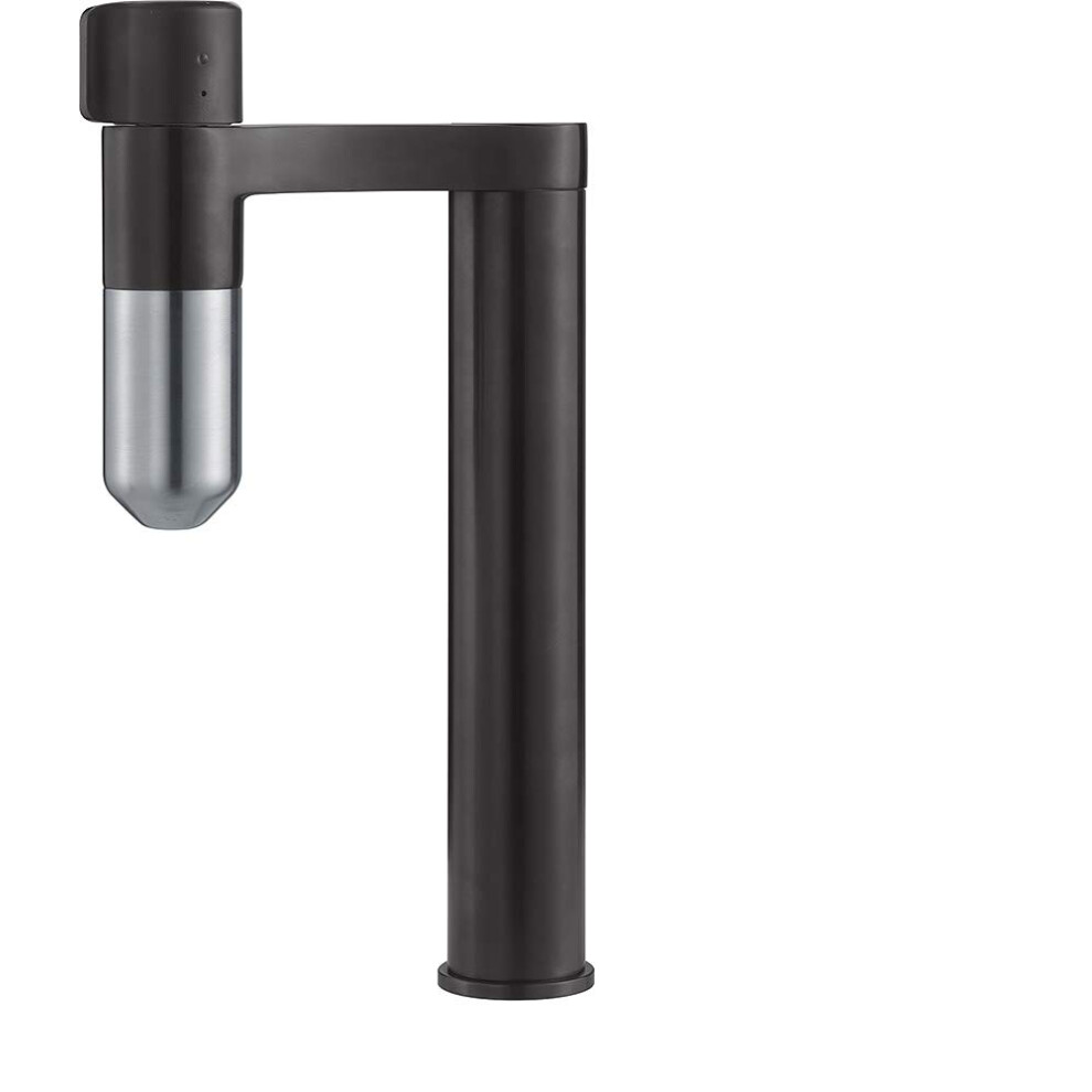 Franke Kitchen Sink tap Made of Stainless Steel with Fixed spout Vital S-Black mat/Optical Steel 120.0551.220