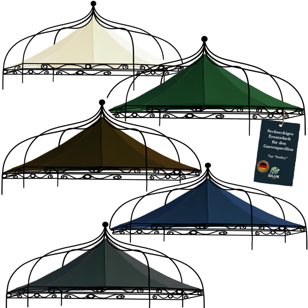 freigarten.de Replacement roof for Modena gazebo hexagonal 320 cm waterproof material: Panama PCV soft 370 g/m? extra strong model 8 (navy blue)