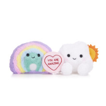 20cm Swizzels Love Hearts ?You Are Amazing? Rainbow and Cloud Plush Soft Toy Pair