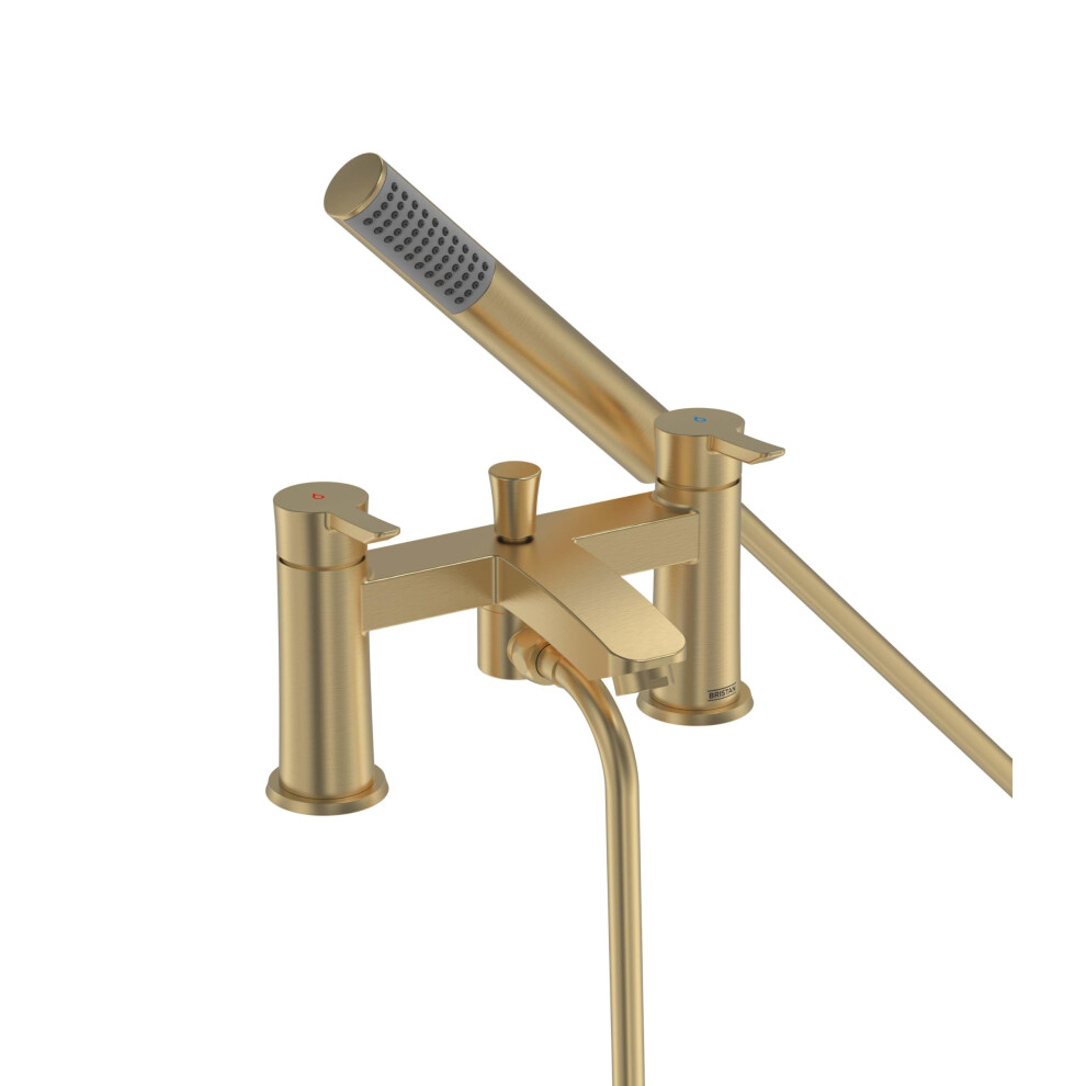 Bristan APE BSM BB Apelo 2 Hole Bath Shower Mixer, Brushed Brass