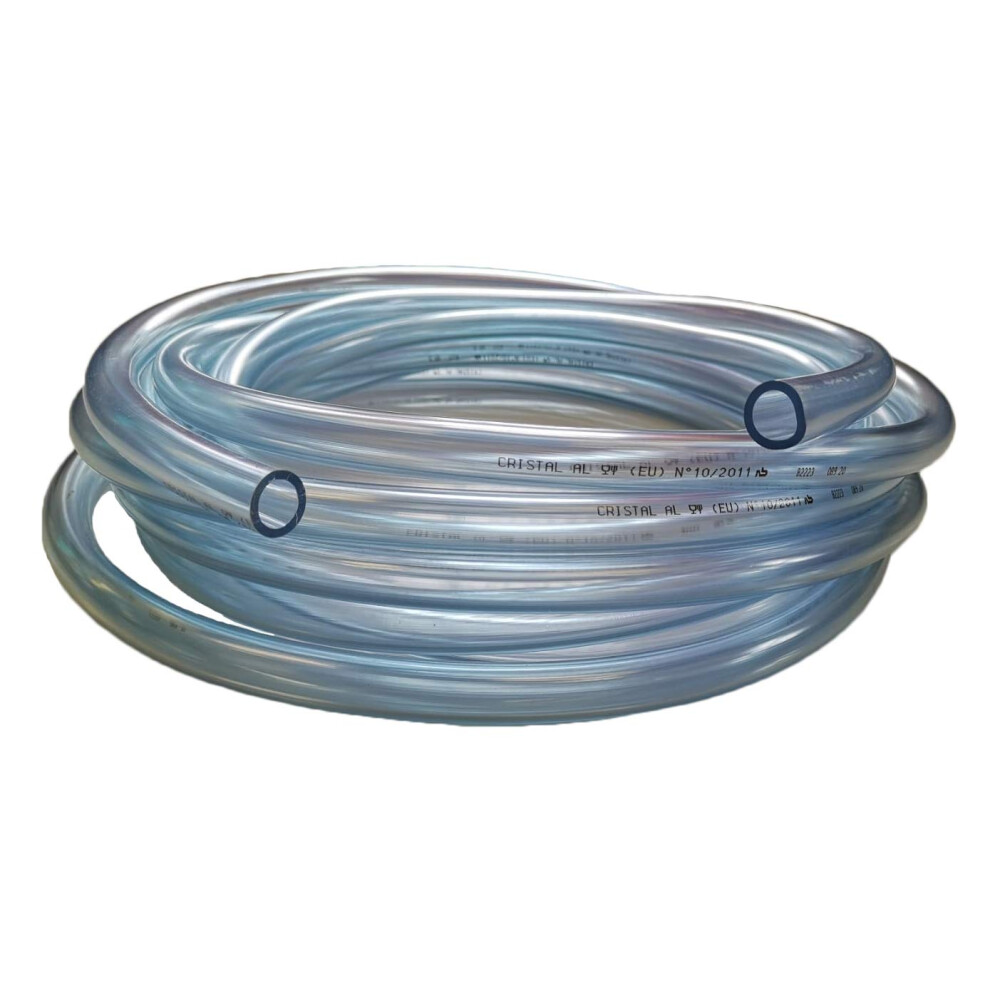 10Mm Id X 13Mm Od (3/8" X 1/2") Clear Pvc Tube - Water/Air Hose Pipe, Food Grade - 5 Metres 5060331450153