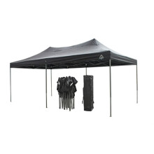 All Seasons Gazebos 3x6 Fully Waterproof Pop up Gazebo With Accessories - Black