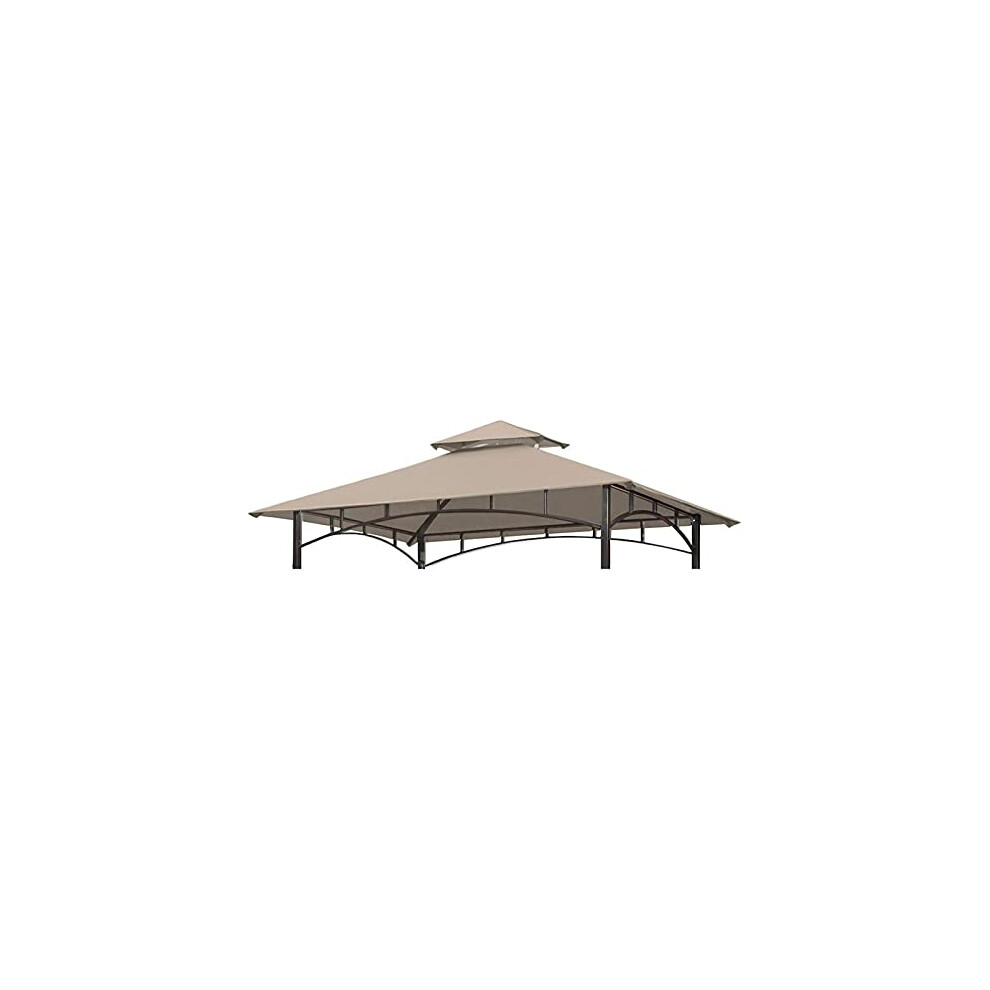 Gazebo Cover Replacement 3x3m Waterproof Patio Canopy Tent Top? Grill BBQ Gazebo Roof Top Gazebo Replacement Roof Canopy 2 Tier Top UV Cover Garden