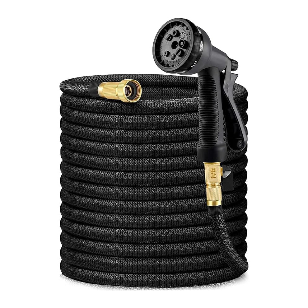 100ft / 200ft & 250ft Automatically Expandable Garden Hose Pipe with Spray Gun Lightweight Durable & Flexible Pipe, Premium Brass Coated Connector