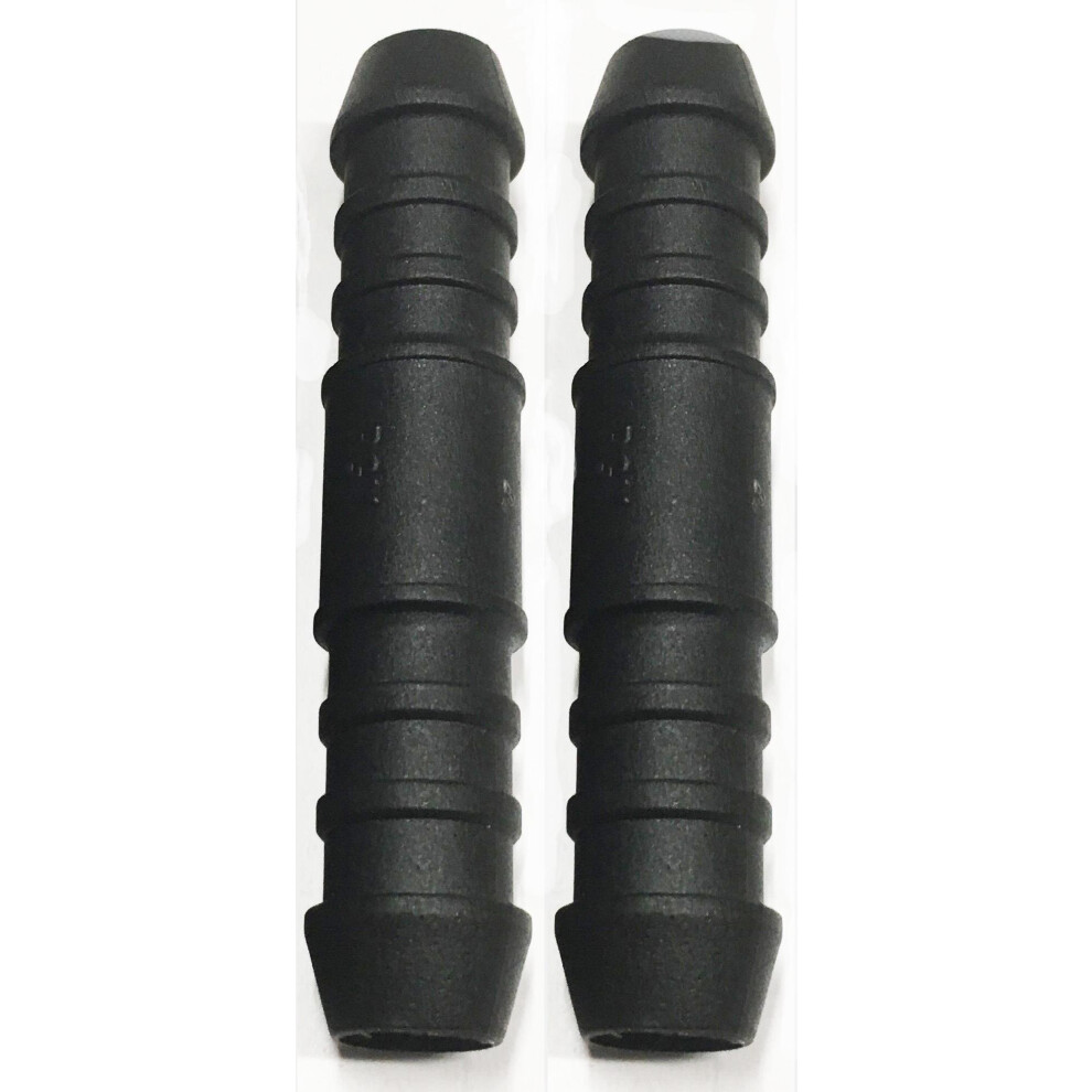 2 X 12Mm Plastic Hose Pipe Tube Straight Connector Joiner Connect Silicon Pvc 5081946760178