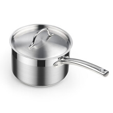 Cooks Standard Saucepan with Lid 18/10 Stainless Steel, 3-Quart Professional Sauce pot Mini Milk Pan, Oven Safe 500?, Compatible with All Stovetops,