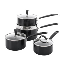 ProCook Gourmet Non-Stick Saucepan Set (4 Piece) Induction Pans, 10 Year Guarantee