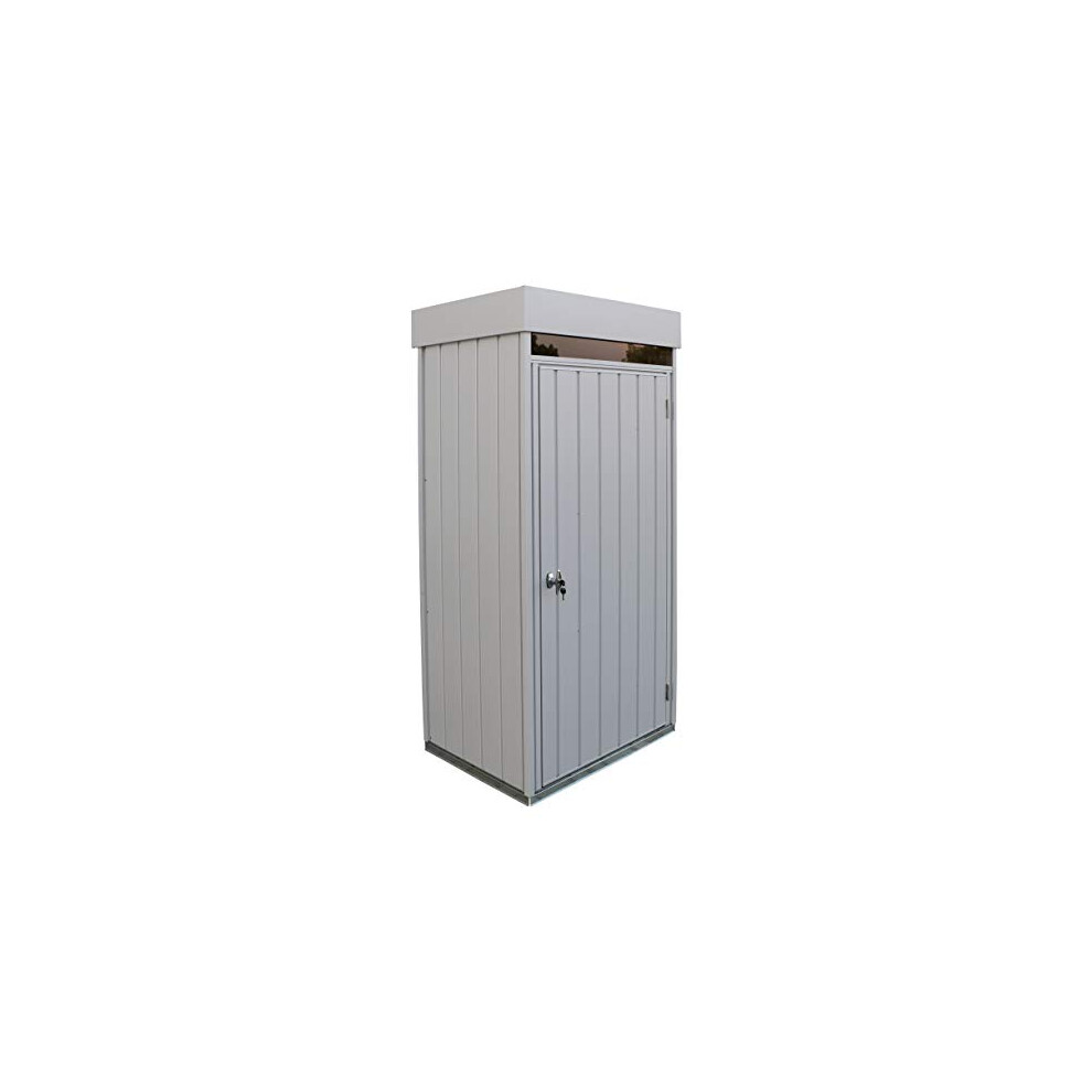 Duramax Palladium High Store Locker Single Door with Roof Garden and Front Skylight, Multi-Purpose Garden Storage Cabinet, Outdoor Tall Cupboard,