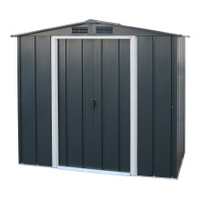 Duramax ECO 6 x 4 (2.47 m2) Metal Garden Storage Shed, Hot-Dipped Galvanized Metal Garden Shed, Tool Storage Shed, Strong Reinforced Roof Structure,