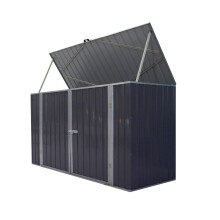 Garden Storage Bike Shed Metal Pent Tool Shed House Galvanized Steel 225x88x125cm