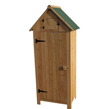 Outdoor Brighton Garden Wooden Storage Cabinet or Tool Shed In Natural